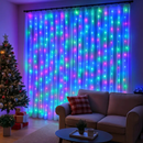 Cortina com LEDs e Controle Remoto - 8 Modos de Luz -  Para Decoração de Ambientes e Eventos