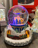 Globo de Neve de Natal com Trem Animado - Único EXCLUSIVO