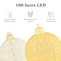 Esfera Enfeites de Natal para áreas externas e internas - 180 luzes LED - 8 funções de iluminação
