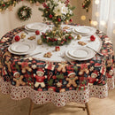 Toalha de Mesa Natalina Redonda 1,40m | Estampa Exclusiva | Decoração de Natal