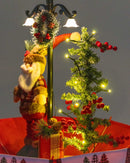 Árvore de Natal Mine com Papai Noel, Base de Guarda-Chuva com Neve 65 x75